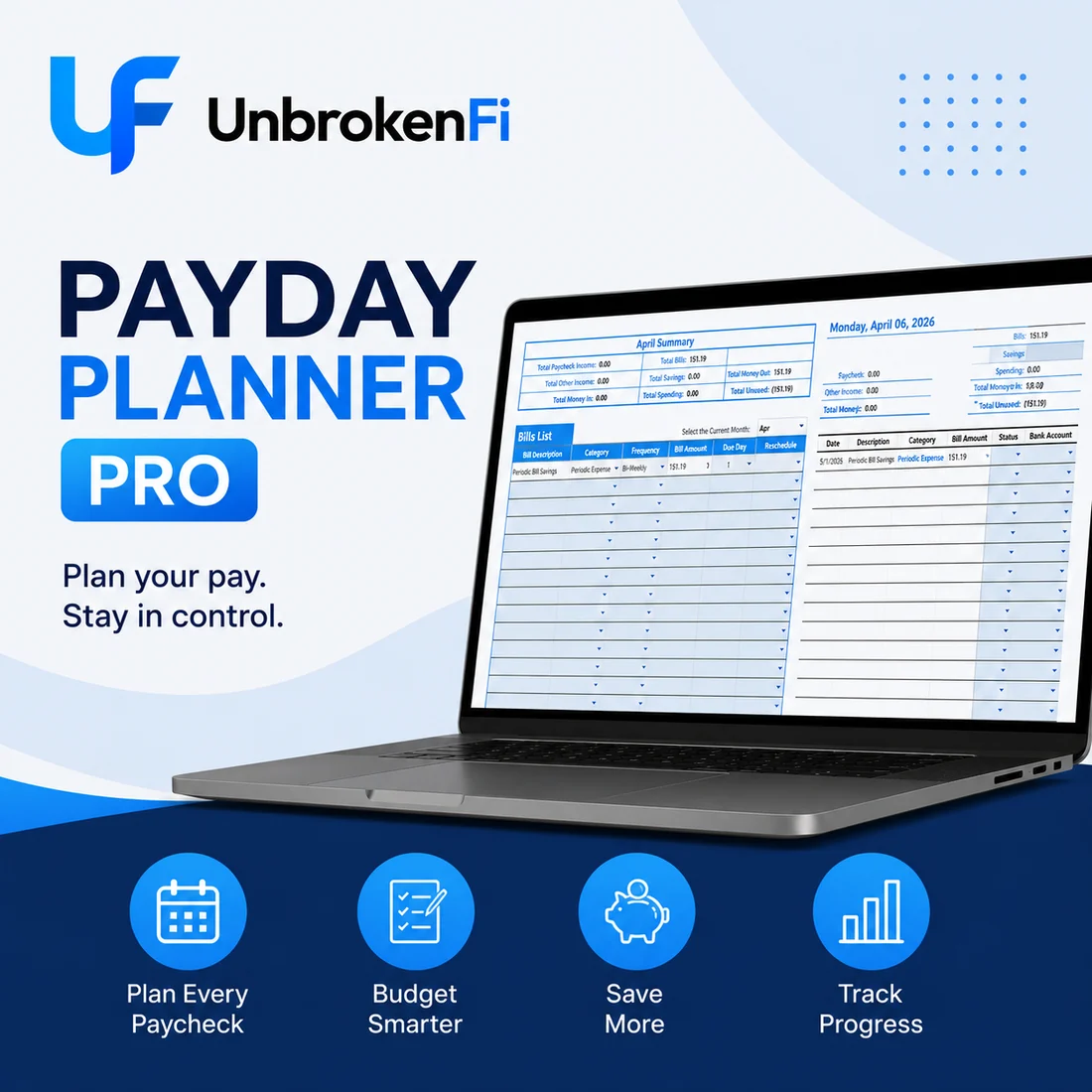 Payday Planner Pro by UnbrokenFi